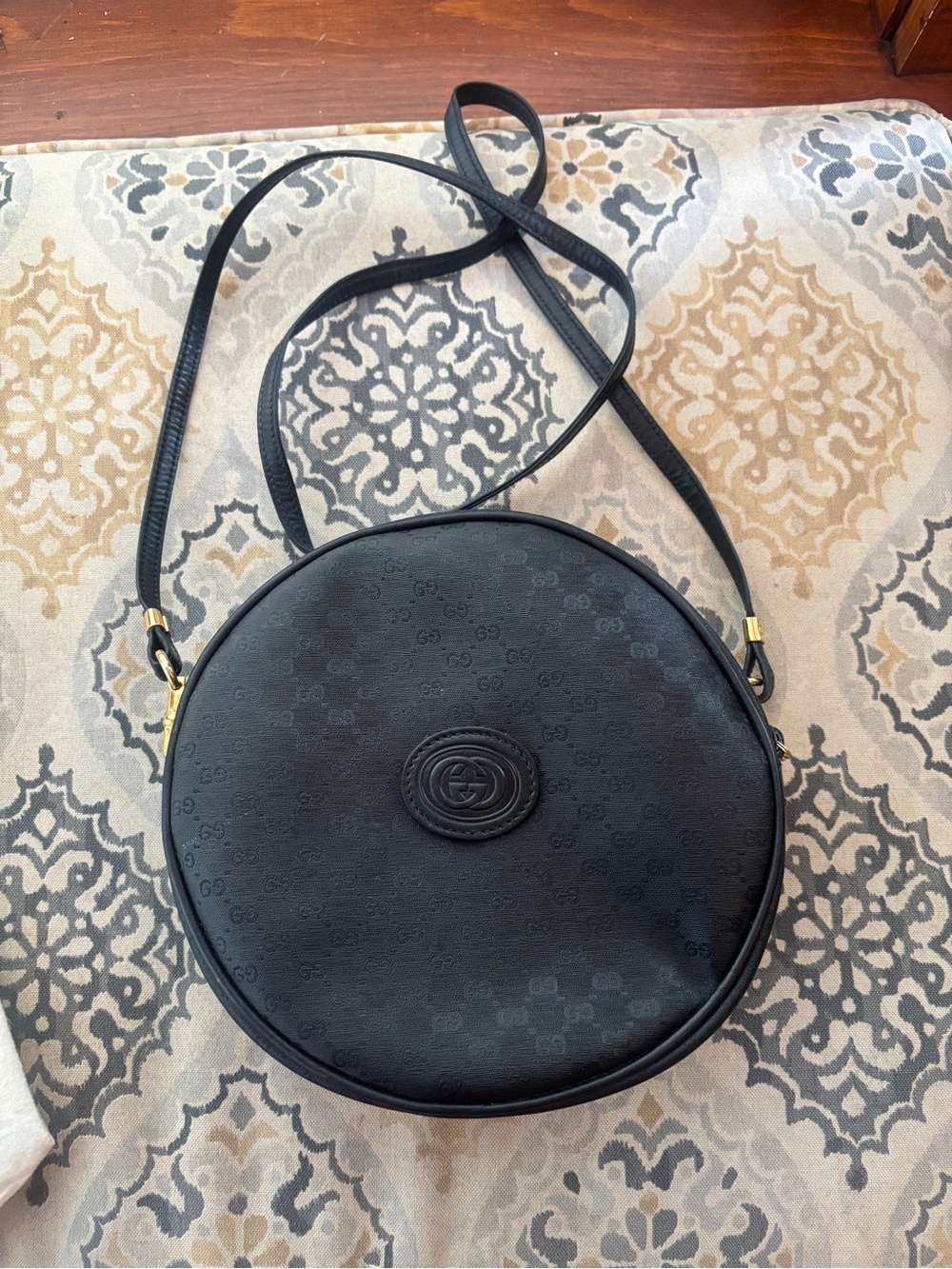 Gucci Black Round Crossbody Bag